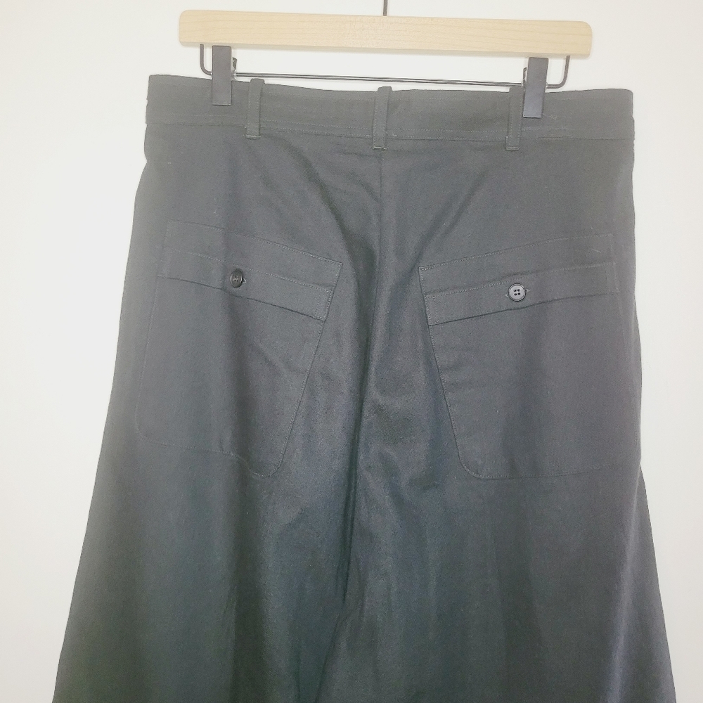 Other Brands O-Project Other Cotton x Wool Wide Pants Bottons Small Black Street - Picture 3 of 12